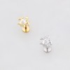 PEAR DROP CZ SEA TURTLE TOP PUSHIN (THREADLESS) 316L SURGICAL STEEL LABRET SET